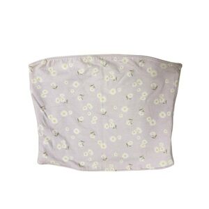 Hollister Reversible Tube Top (Light Purple and Floral)